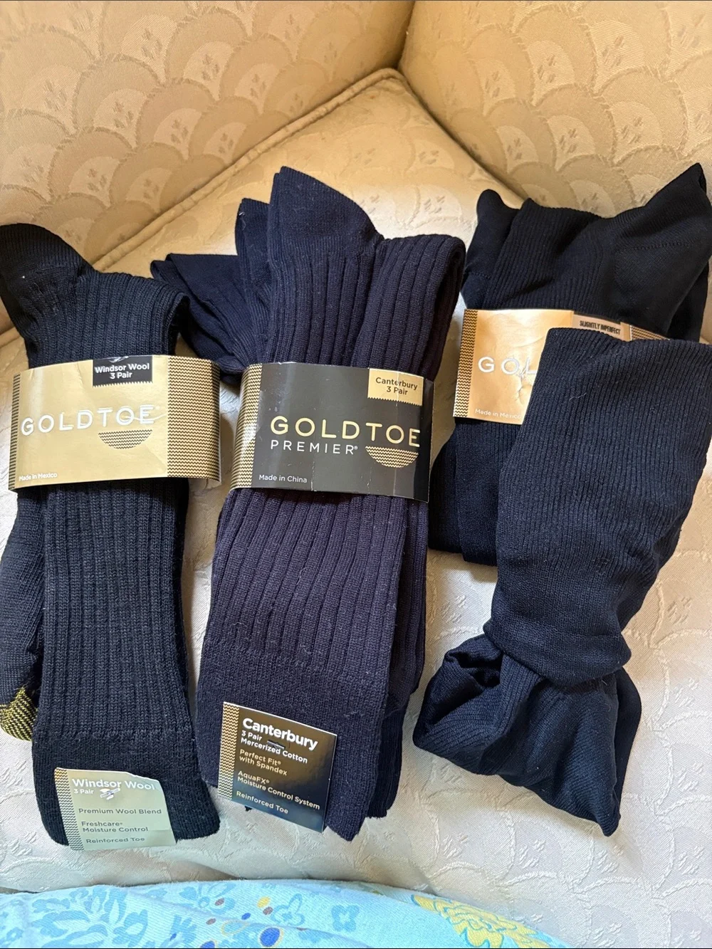 New Socks Gold Toe Men's Large Black